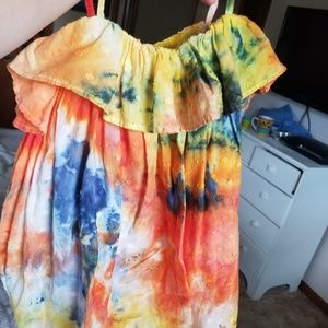 Hand dyed girls dress